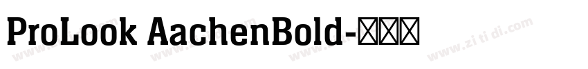 ProLook AachenBold字体转换